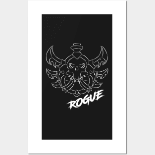 Rogue Crest (White) Posters and Art